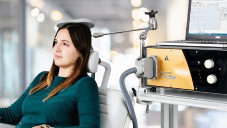 Patients typically feel only a mild tapping sensation and can relax or even smile during TMS treatment.