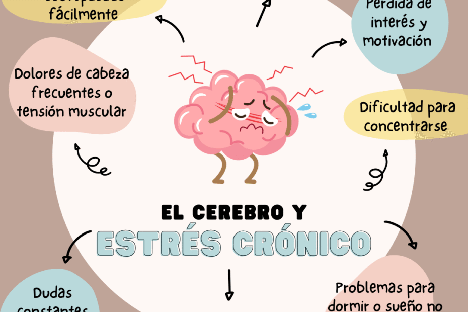 Señales de estrés crónico y sus efectos en el cerebro