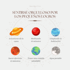 Sentirse orgulloso por los pequeños logros