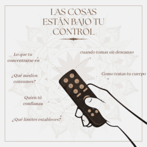 Las cosas están bajo tu control