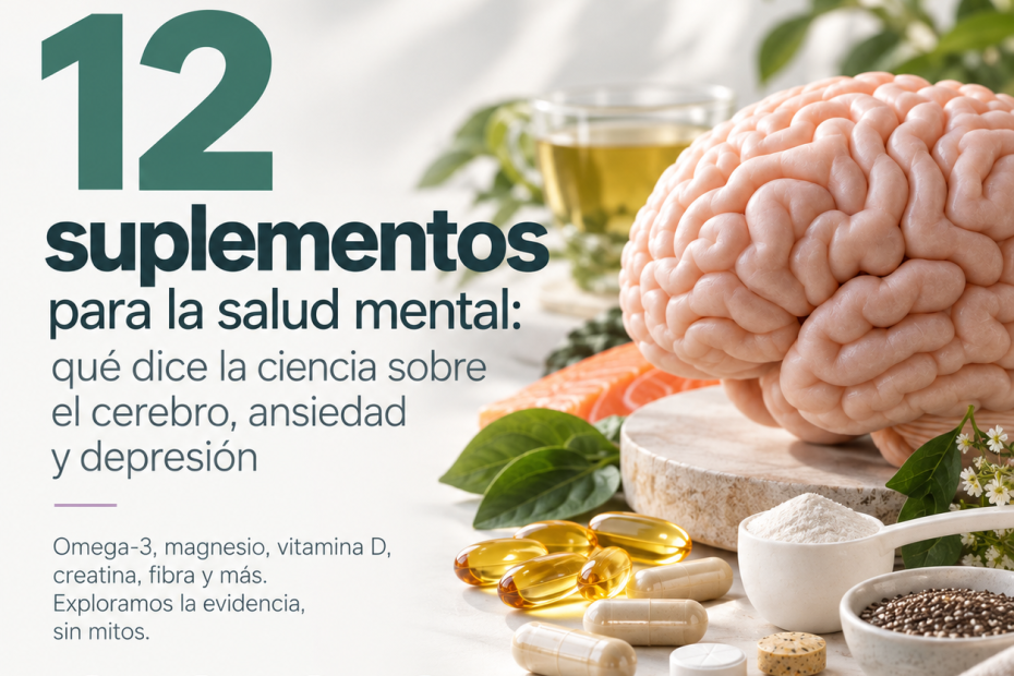 12 suplementos para la salud mental: omega-3, magnesio, vitamina D, creatina, fibra y más