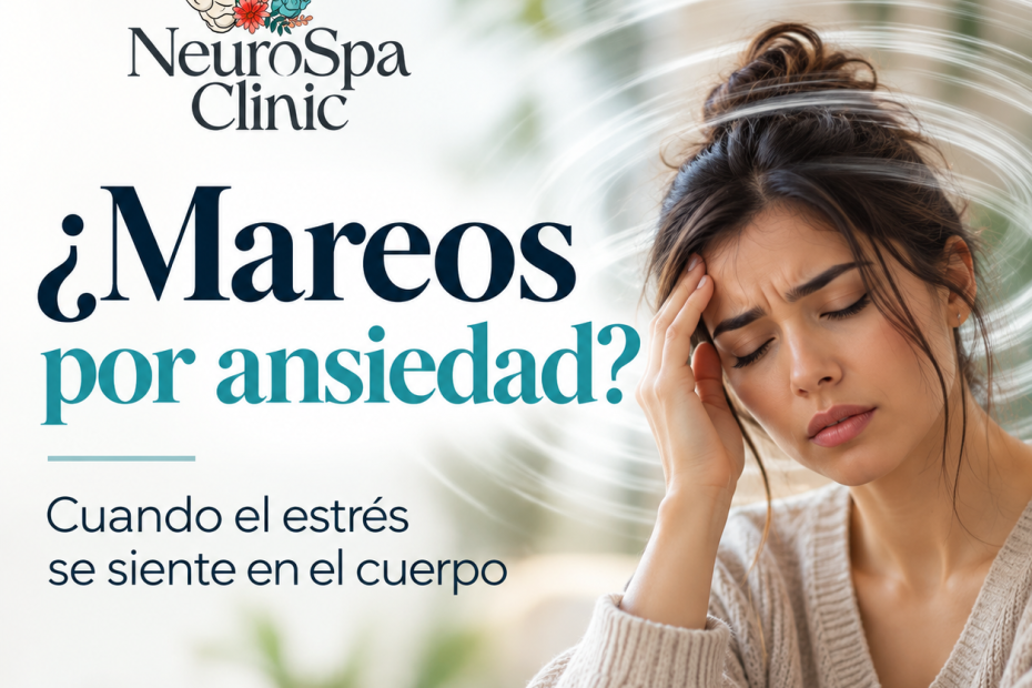 Mujer con sensación de mareo. ¿Mareos por ansiedad? NeuroSpa Clinic.
